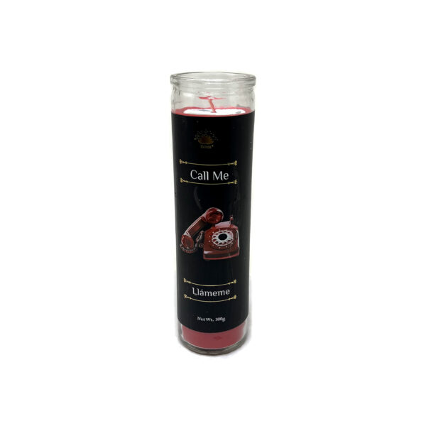 Shreyshti Candle Glass Jar Call Me, Scented Approx 8" for spell, wiccan, pagan, rituals, reiki, religious, aroma therapy purposes - Image 2